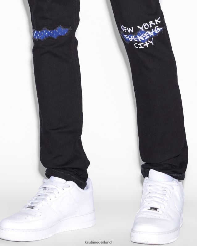 Ksubi mannelijk chich nyc gelegd XT0TV483 kleding zwart