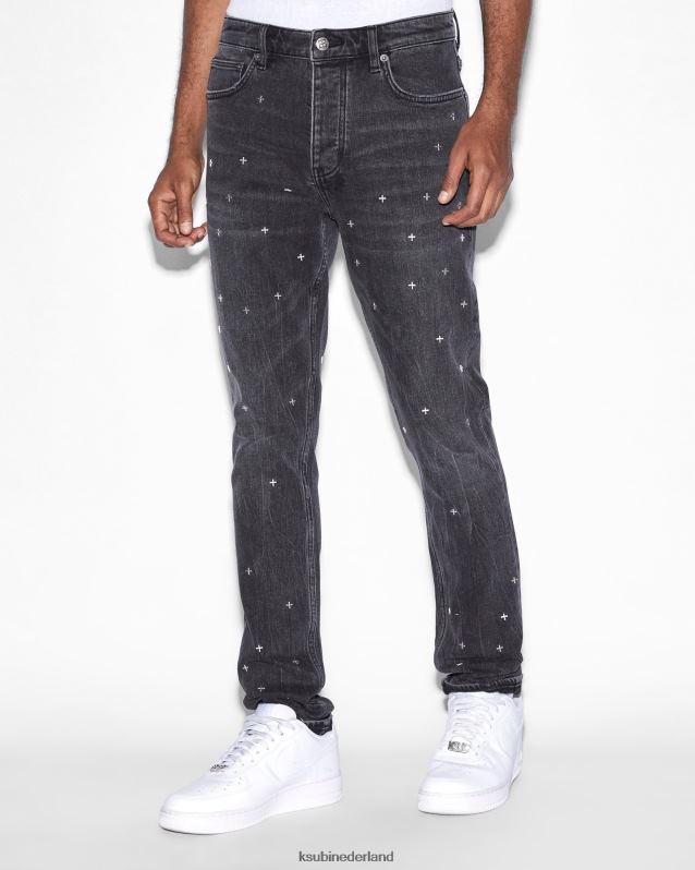 Ksubi mannelijk chique metalik XT0TV302 kleding zwart bedrukt