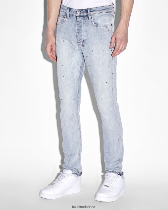 Ksubi mannelijk chique metalik XT0TV322 kleding blauw