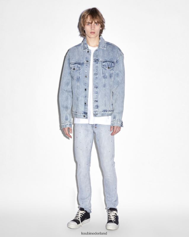 Ksubi mannelijk chique metalik XT0TV322 kleding blauw