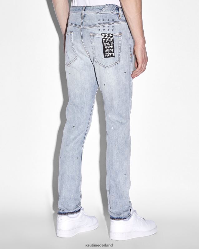 Ksubi mannelijk chique metalik XT0TV322 kleding blauw