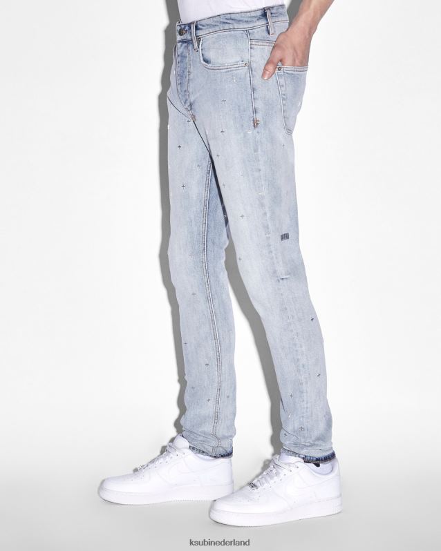Ksubi mannelijk chique metalik XT0TV322 kleding blauw