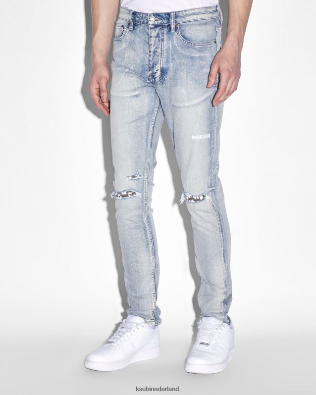 Ksubi mannelijk chique punk XT0TV321 kleding blauw