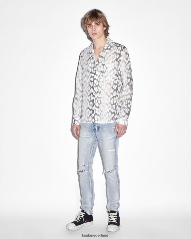 Ksubi mannelijk chique punk XT0TV321 kleding blauw