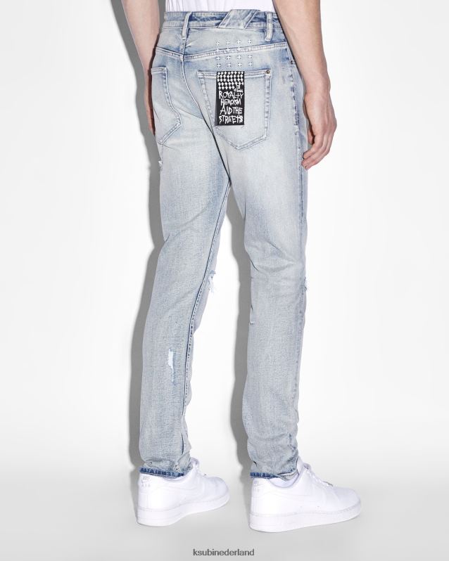 Ksubi mannelijk chique punk XT0TV321 kleding blauw