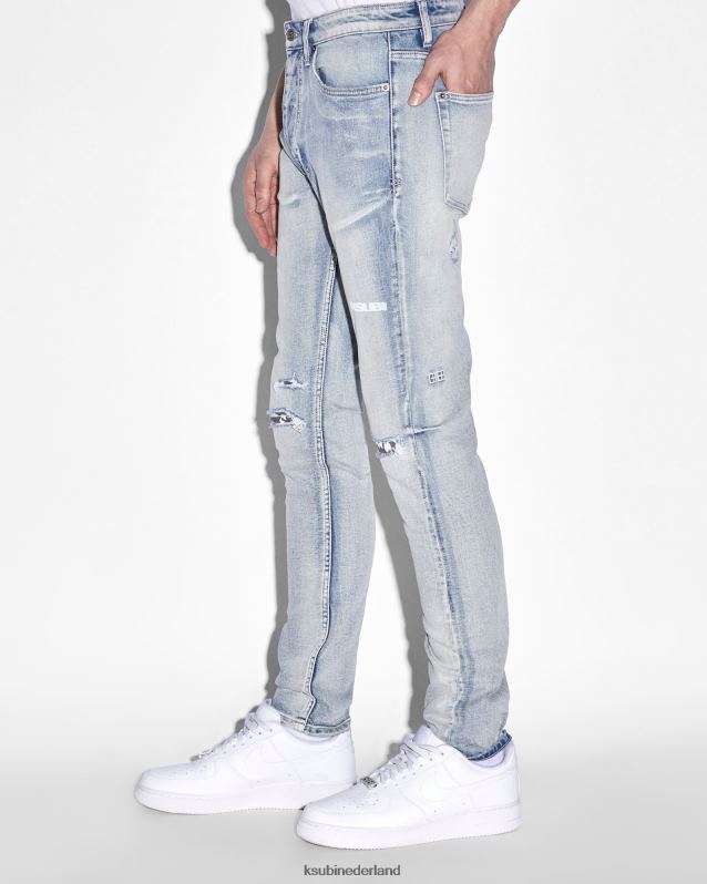 Ksubi mannelijk chique punk XT0TV321 kleding blauw