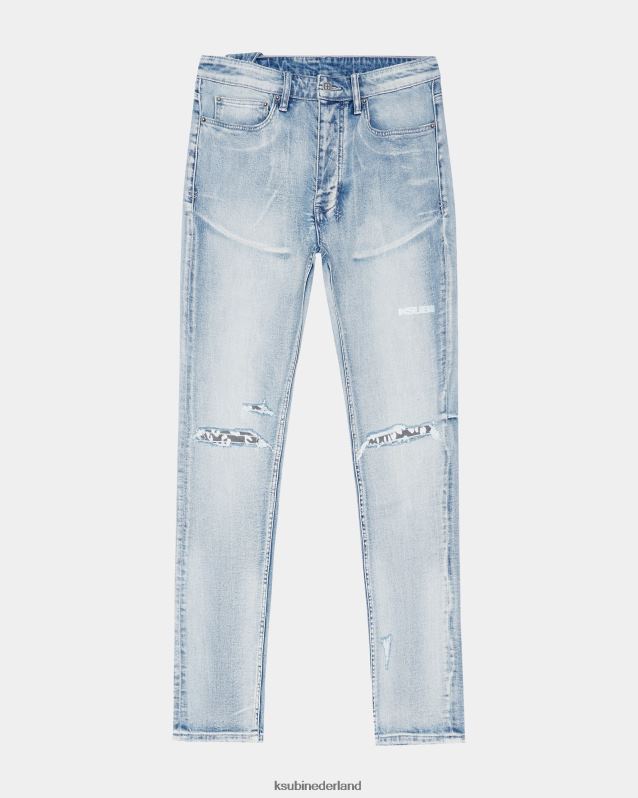 Ksubi mannelijk chique punk XT0TV321 kleding blauw