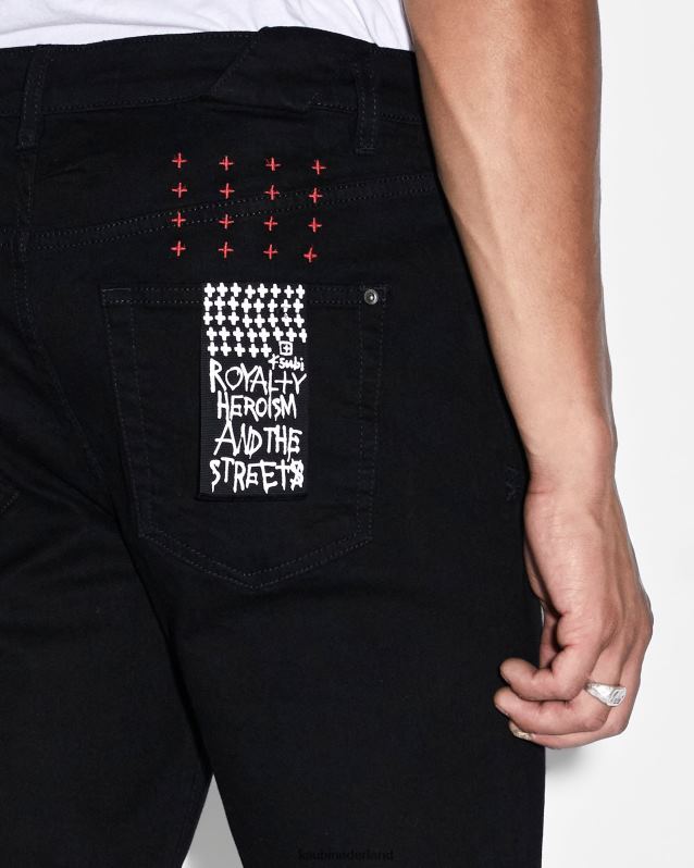 Ksubi mannelijk chitch gelegd XT0TV298 kleding zwart
