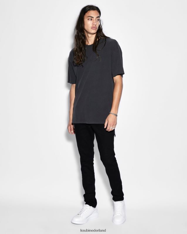 Ksubi mannelijk chitch gelegd XT0TV298 kleding zwart