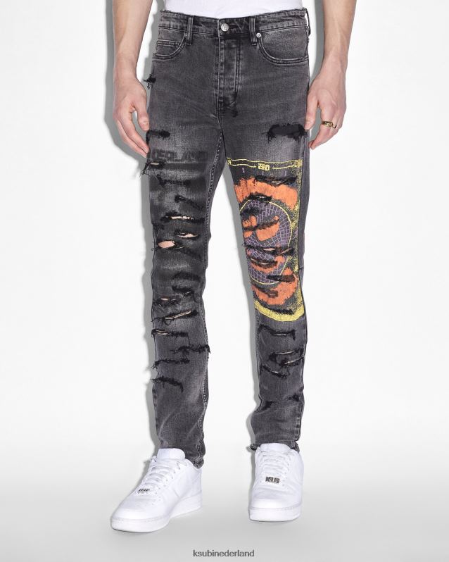 Ksubi mannelijk chitch hardcore XT0TV420 kleding zwart
