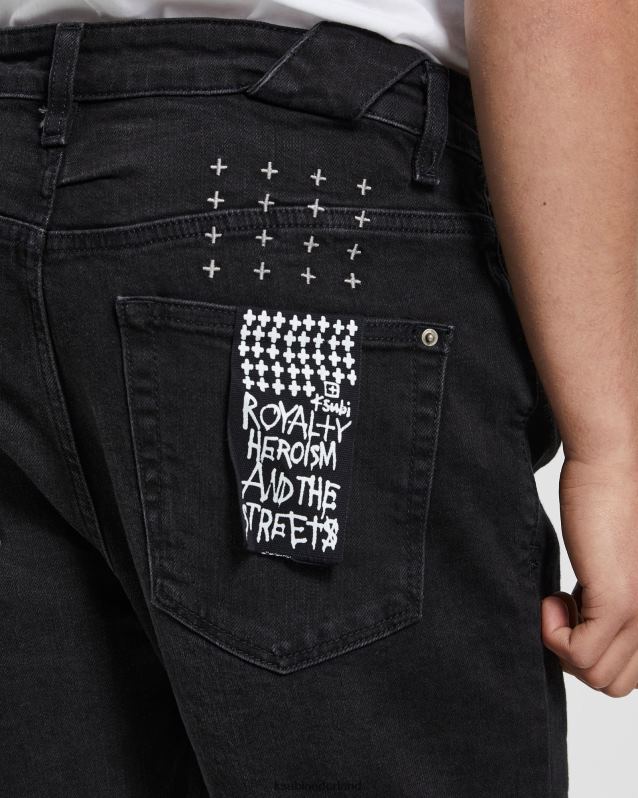 Ksubi mannelijk chitch kraai XT0TV364 kleding zwart