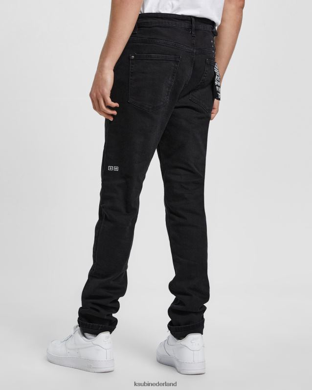 Ksubi mannelijk chitch kraai XT0TV364 kleding zwart