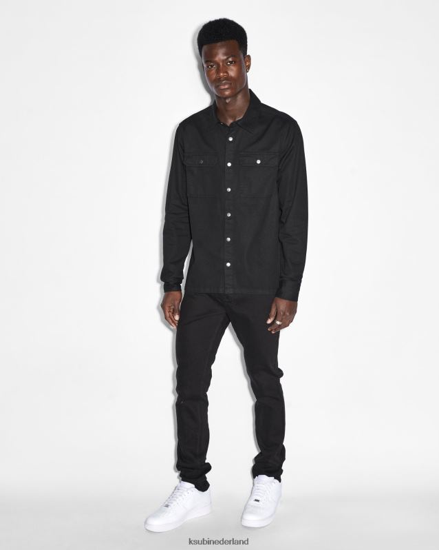 Ksubi mannelijk chitch kristal XT0TV354 kleding zwart