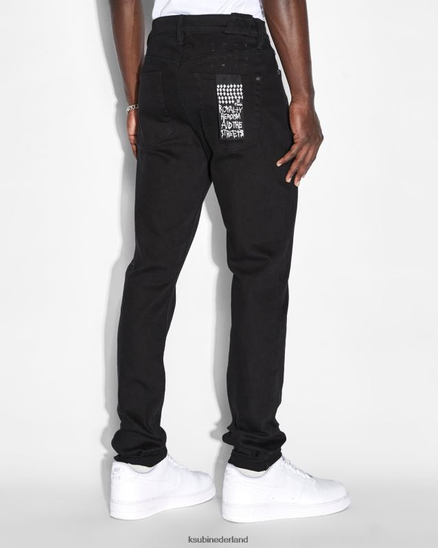 Ksubi mannelijk chitch kristal XT0TV354 kleding zwart