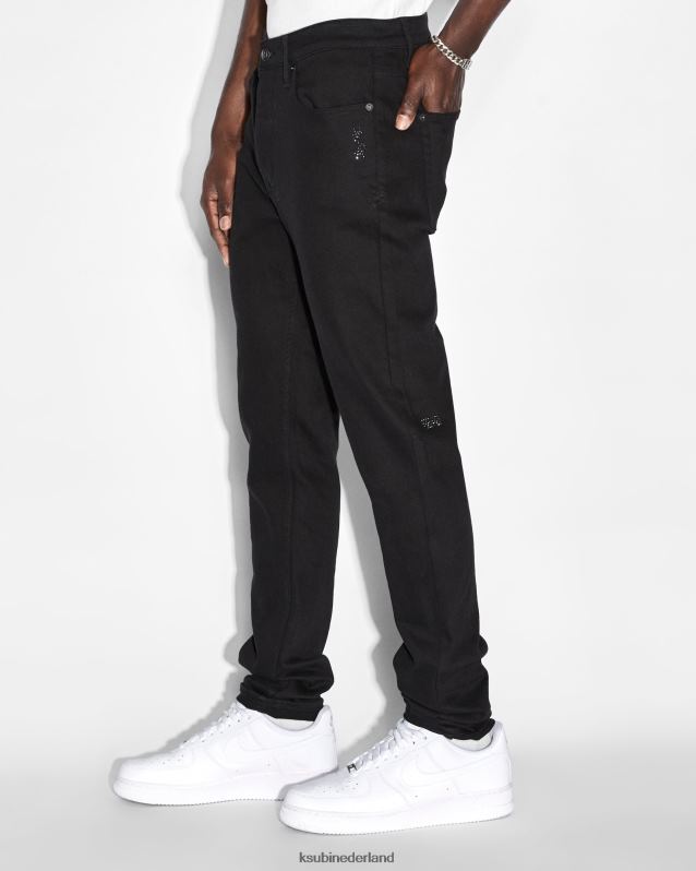 Ksubi mannelijk chitch kristal XT0TV354 kleding zwart