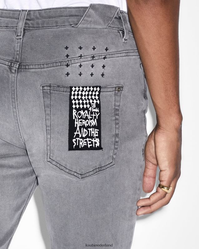 Ksubi mannelijk chitch-wonderkind XT0TV475 kleding grijs