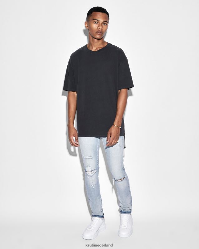 Ksubi mannelijk chitchpunk sloeg XT0TV381 kleding blauw