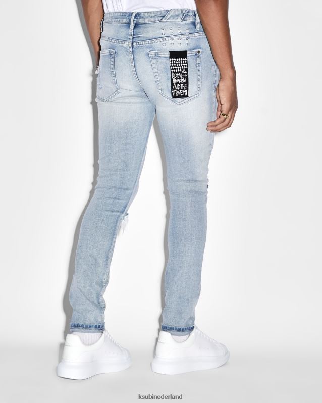 Ksubi mannelijk chitchpunk sloeg XT0TV381 kleding blauw