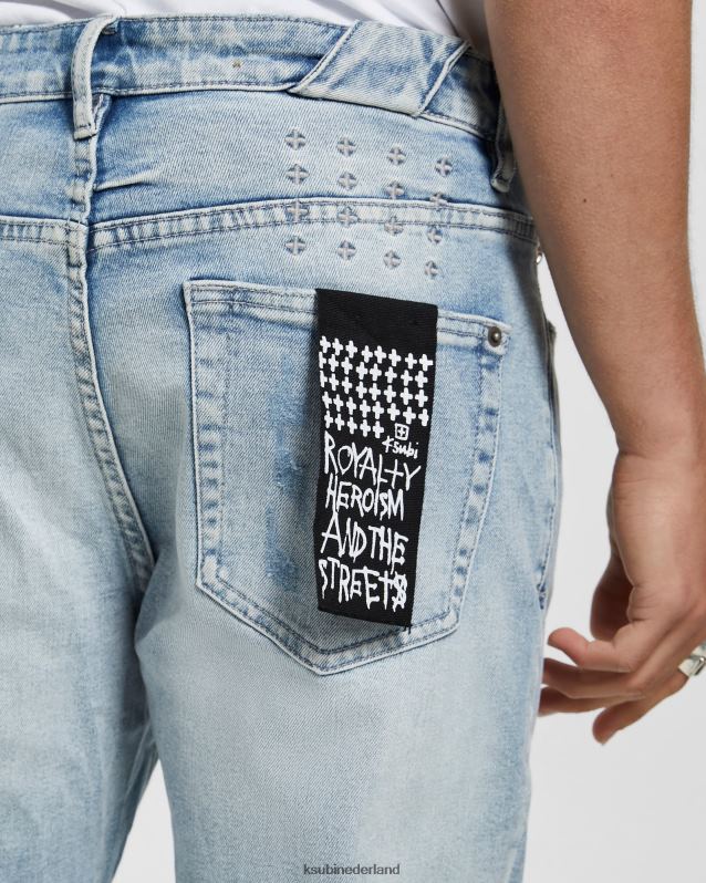 Ksubi mannelijk chitchpunk sloeg XT0TV381 kleding blauw