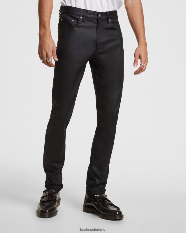 Ksubi mannelijk kletsen XT0TV378 kleding zwarte was