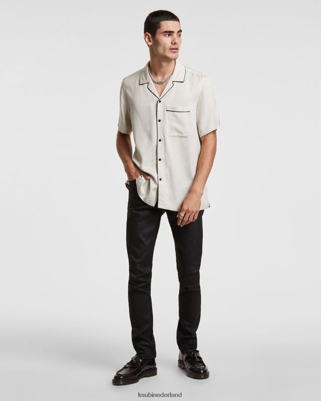 Ksubi mannelijk kletsen XT0TV378 kleding zwarte was
