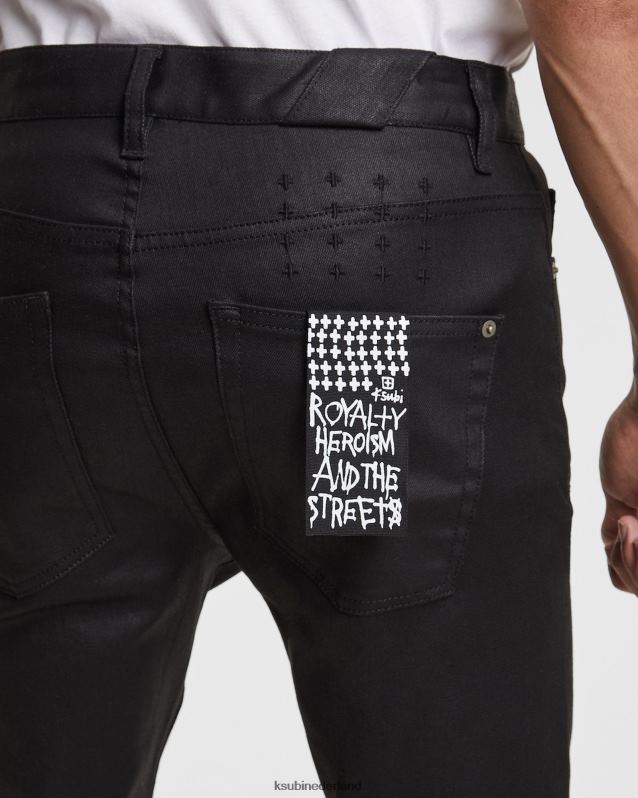 Ksubi mannelijk kletsen XT0TV378 kleding zwarte was