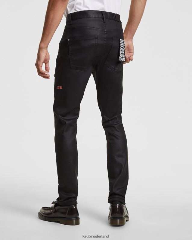 Ksubi mannelijk kletsen XT0TV378 kleding zwarte was