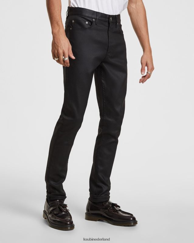Ksubi mannelijk kletsen XT0TV378 kleding zwarte was