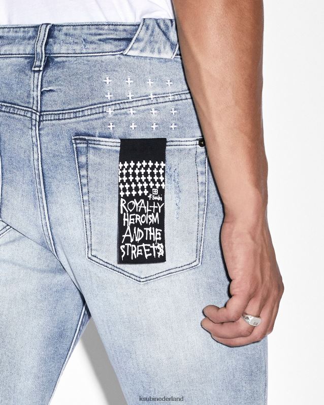 Ksubi mannelijk kletsen XT0TV419 kleding blauw