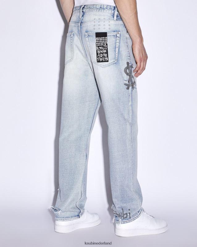 Ksubi mannelijk uitfasering van anti-k lock-up XT0TV457 kleding blauw uitfaseren