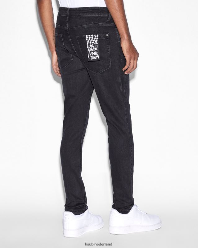 Ksubi mannelijk van winkel XT0TV357 kleding zwart opsluiten