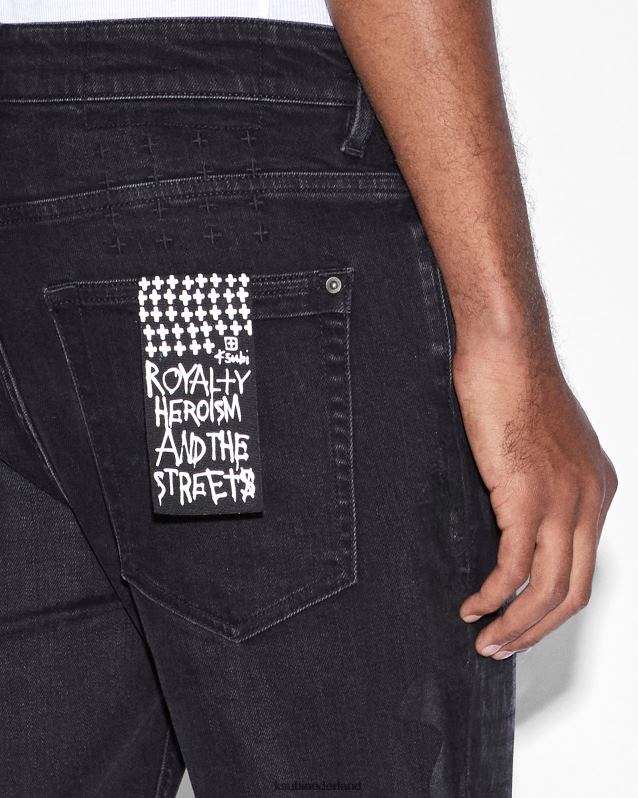 Ksubi mannelijk van winkel XT0TV357 kleding zwart opsluiten