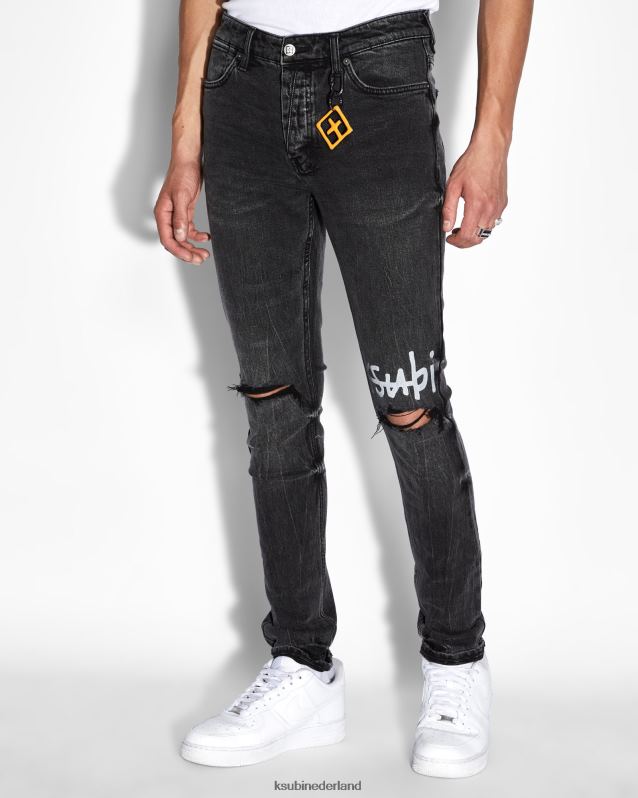 Ksubi mannelijk van winkle 1999 XT0TV480 kleding zwart