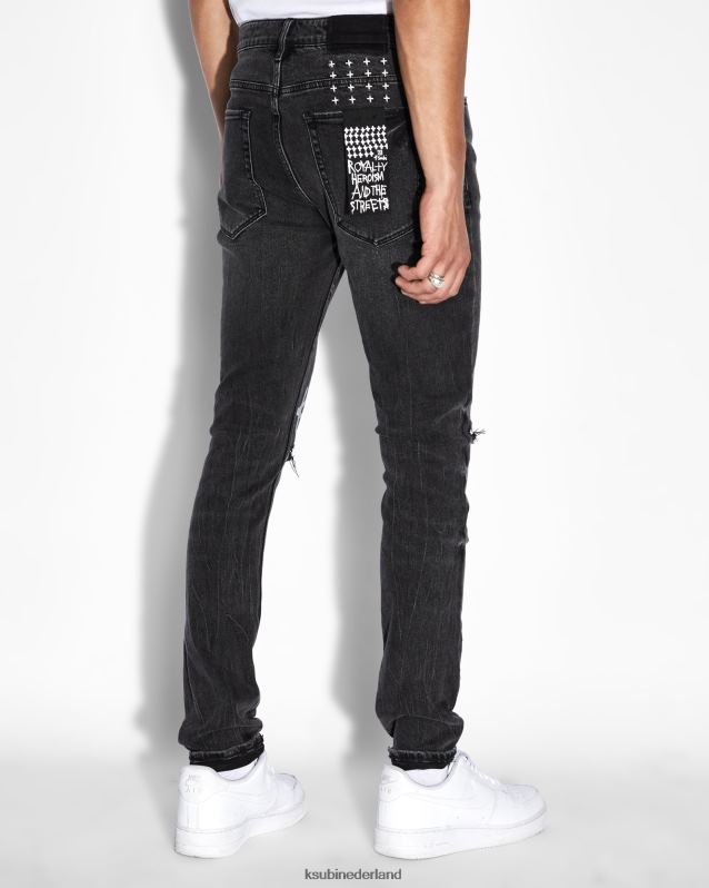 Ksubi mannelijk van winkle 1999 XT0TV480 kleding zwart
