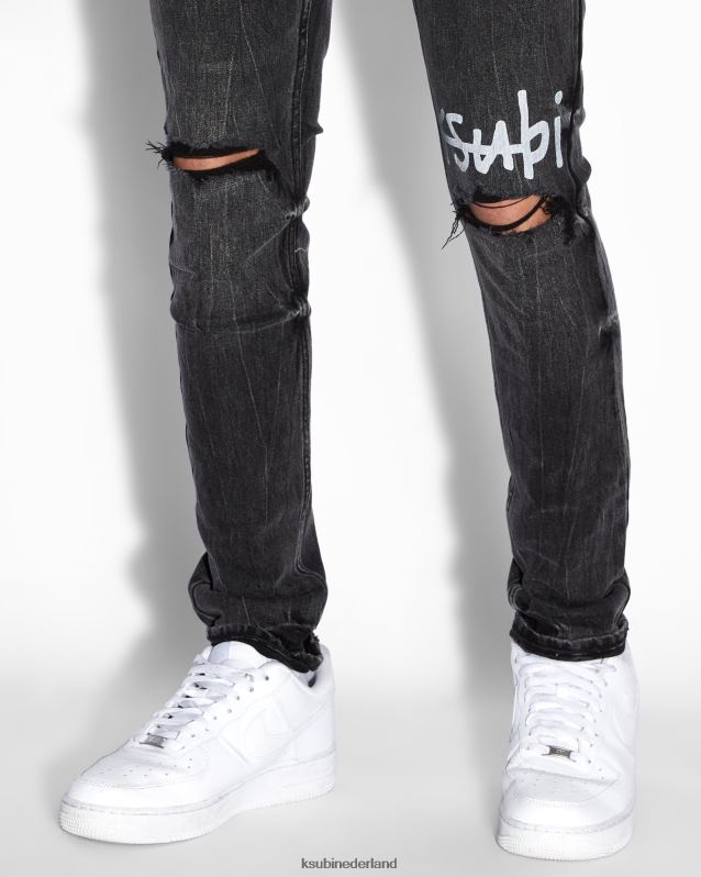 Ksubi mannelijk van winkle 1999 XT0TV480 kleding zwart