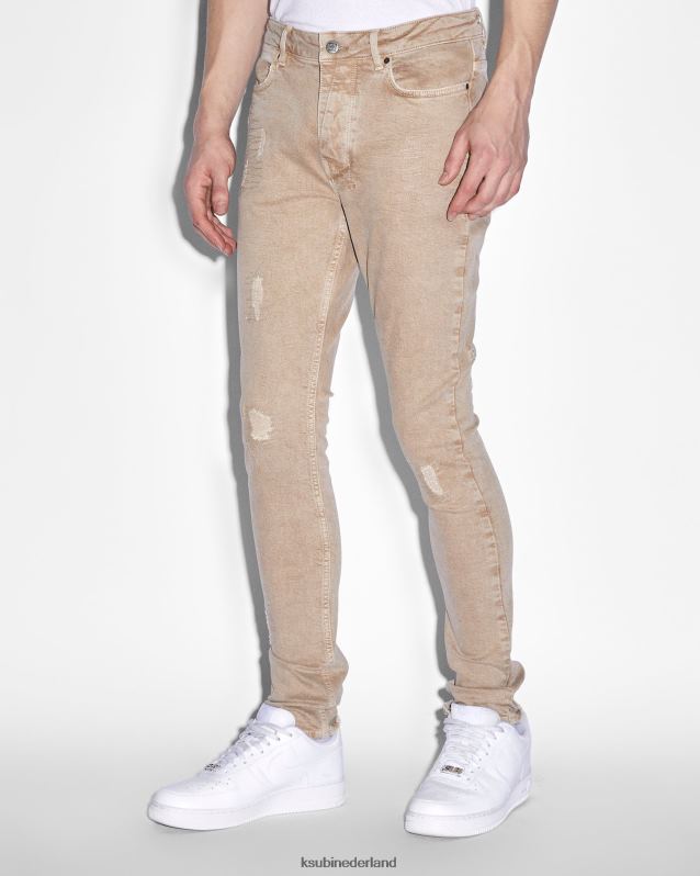 Ksubi mannelijk van winkle aardetinten XT0TV343 kleding bruin wassen