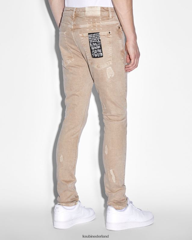 Ksubi mannelijk van winkle aardetinten XT0TV343 kleding bruin wassen