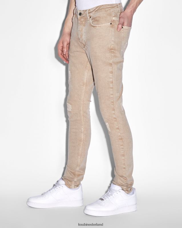 Ksubi mannelijk van winkle aardetinten XT0TV343 kleding bruin wassen