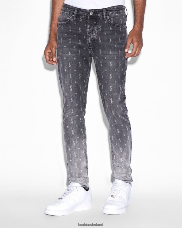 Ksubi mannelijk van winkle allstar XT0TV325 kleding zwart ombre