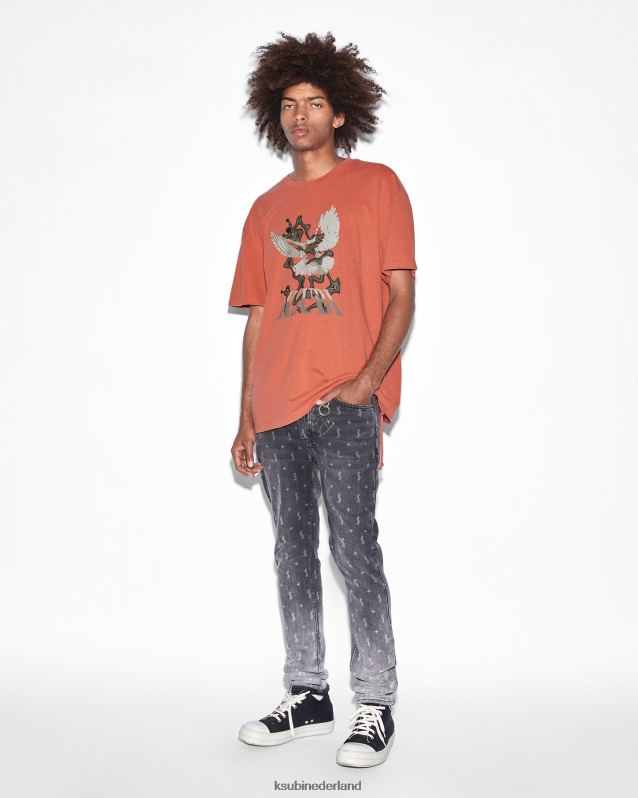 Ksubi mannelijk van winkle allstar XT0TV325 kleding zwart ombre