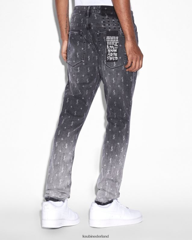 Ksubi mannelijk van winkle allstar XT0TV325 kleding zwart ombre