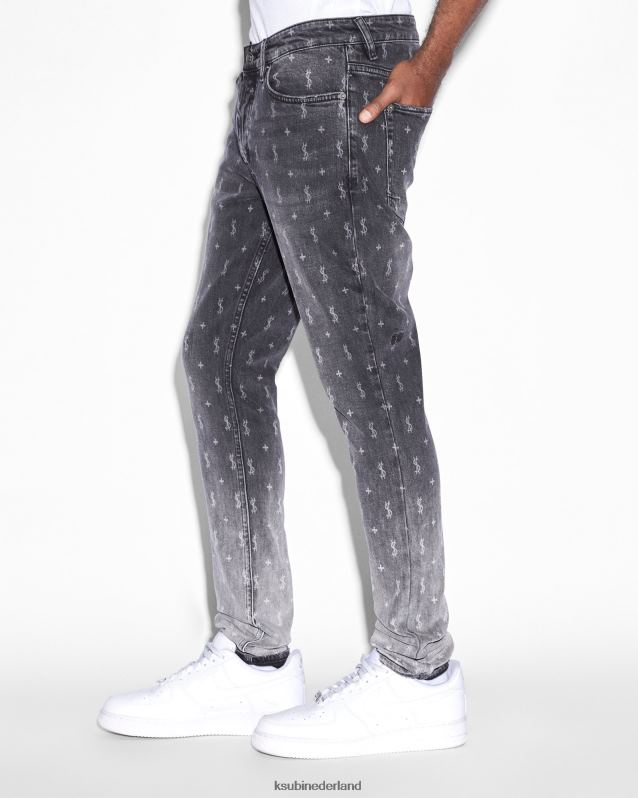 Ksubi mannelijk van winkle allstar XT0TV325 kleding zwart ombre