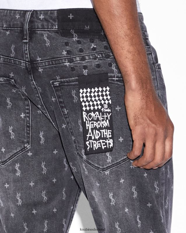 Ksubi mannelijk van winkle allstar XT0TV325 kleding zwart ombre