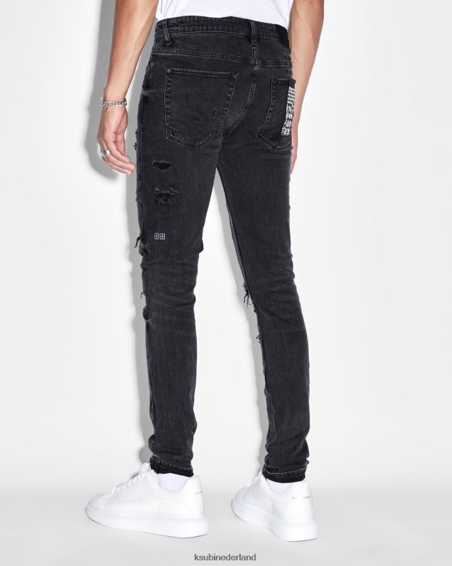 Ksubi mannelijk van winkle dynamietafval XT0TV477 kleding zwart