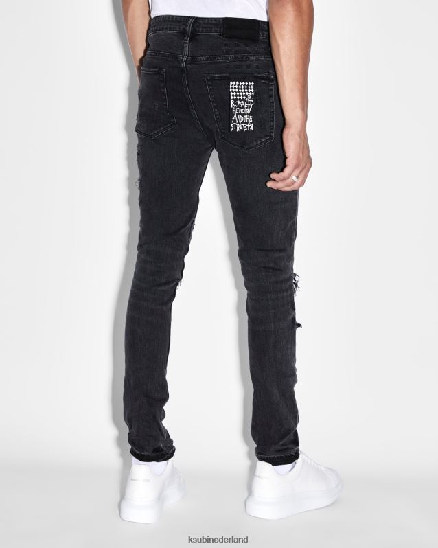Ksubi mannelijk van winkle dynamietafval XT0TV477 kleding zwart