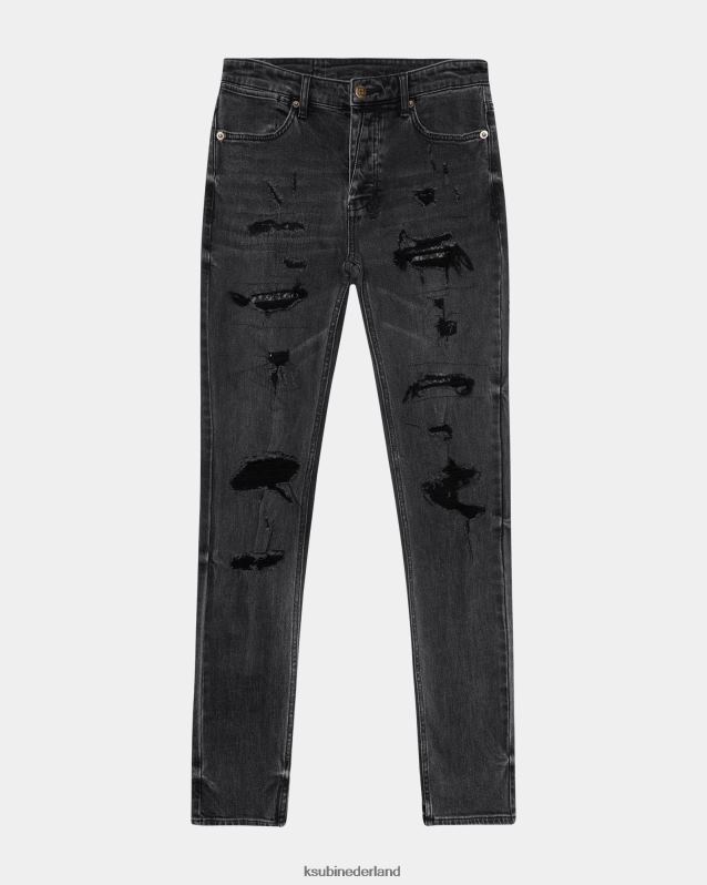 Ksubi mannelijk van winkle dynamietafval XT0TV477 kleding zwart