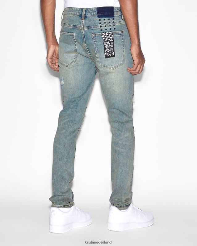 Ksubi mannelijk van winkle gooit bakafval XT0TV311 kleding blauwe wassing