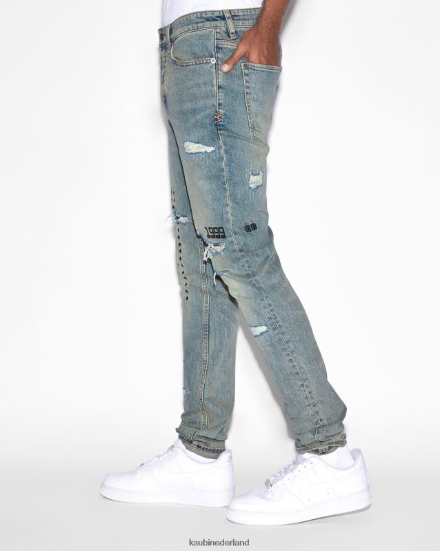 Ksubi mannelijk van winkle gooit bakafval XT0TV311 kleding blauwe wassing