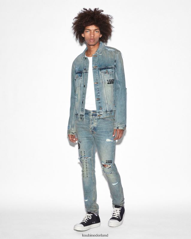 Ksubi mannelijk van winkle gooit bakafval XT0TV311 kleding blauwe wassing