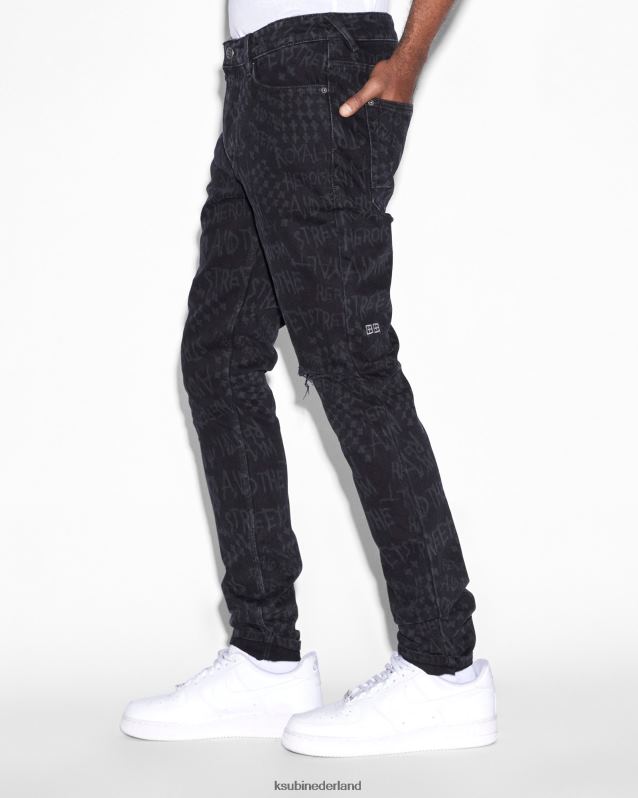 Ksubi mannelijk van winkle heldenmoed XT0TV352 kleding zwart